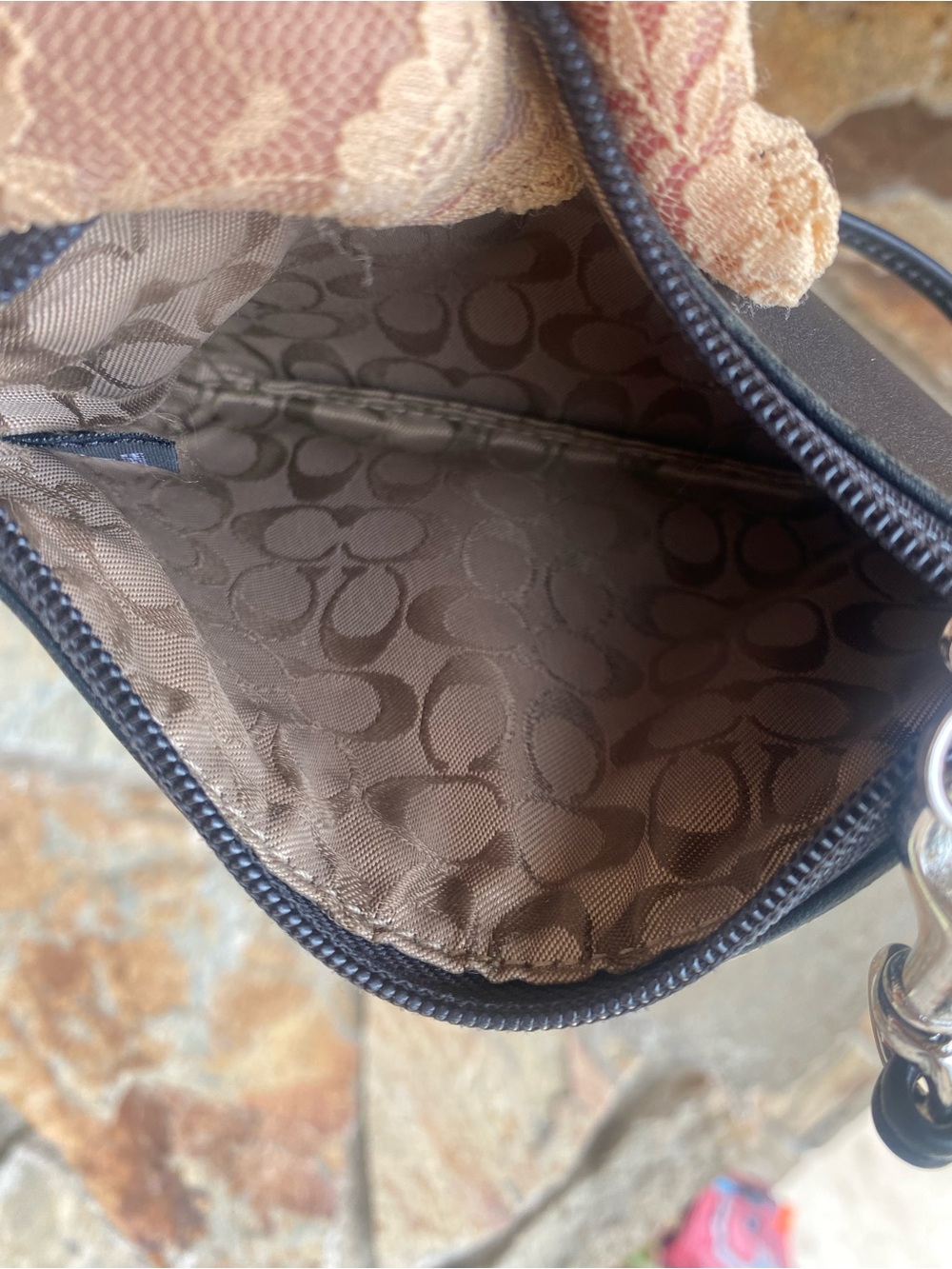 Coach Black Leather Wristlet with Detachable Strap - Picture 8 of 12